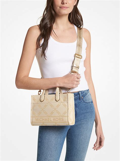 michael michael kors gigi small empire logo jacquard messenger bag|gigi small empire logo jacquard messenger bag .